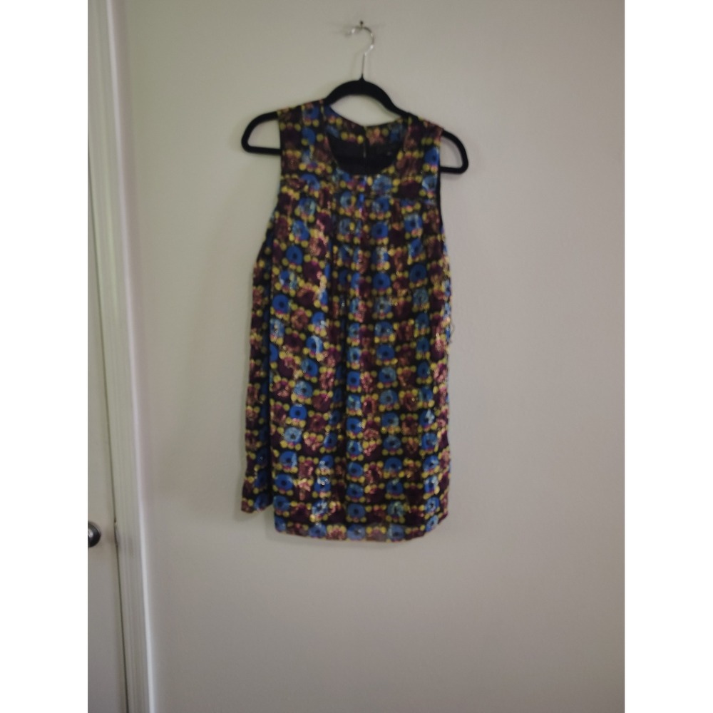 Anna Sui for Target Womens Metallic Brocade Sleeveless Shift Dress Multicolor 13